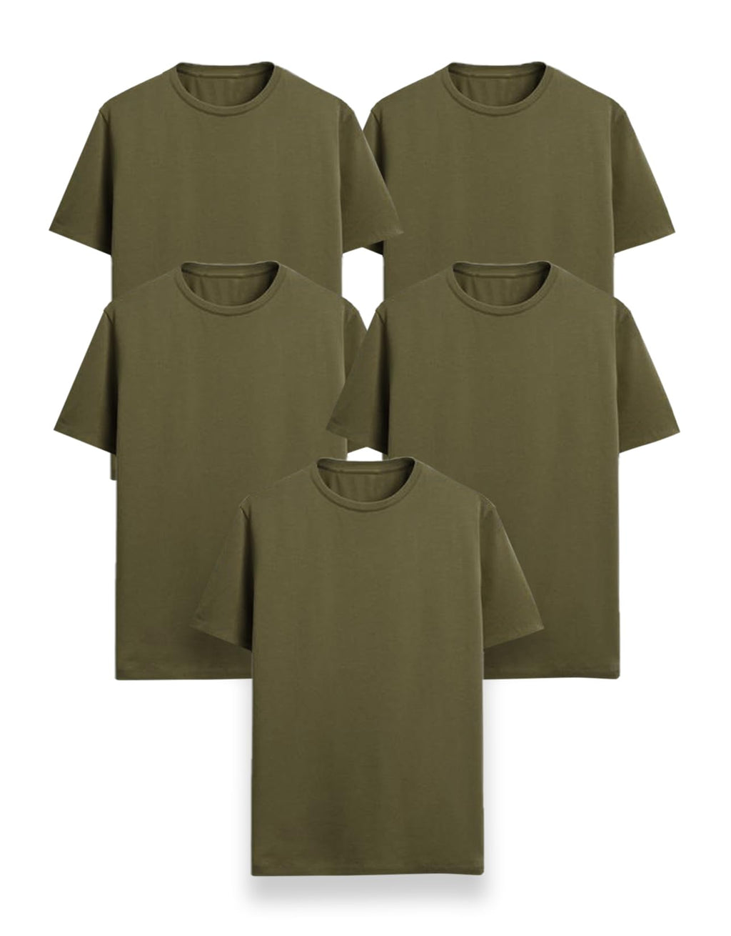Generico T-Shirt Easy Fit, Pacco da 5 Magliette Uomo, Maniche Corte, 100% Cotone, vestibilità Regular, Unisex, Casual - Palestra - Sportivo - Urban