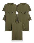 Generico T-Shirt Easy Fit, Pacco da 5 Magliette Uomo, Maniche Corte, 100% Cotone, vestibilità Regular, Unisex, Casual - Palestra - Sportivo - Urban