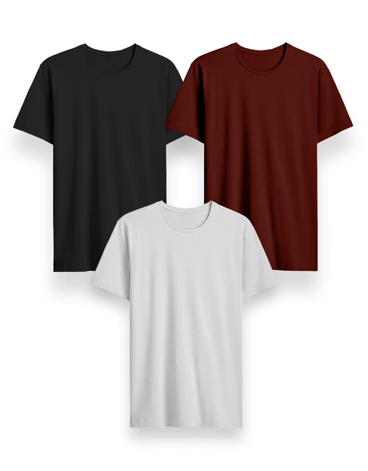 Generico T-Shirt Easy Fit, Pacco da 5 Magliette Uomo, Maniche Corte, 100% Cotone, vestibilità Regular, Unisex, Casual - Palestra - Sportivo - Urban