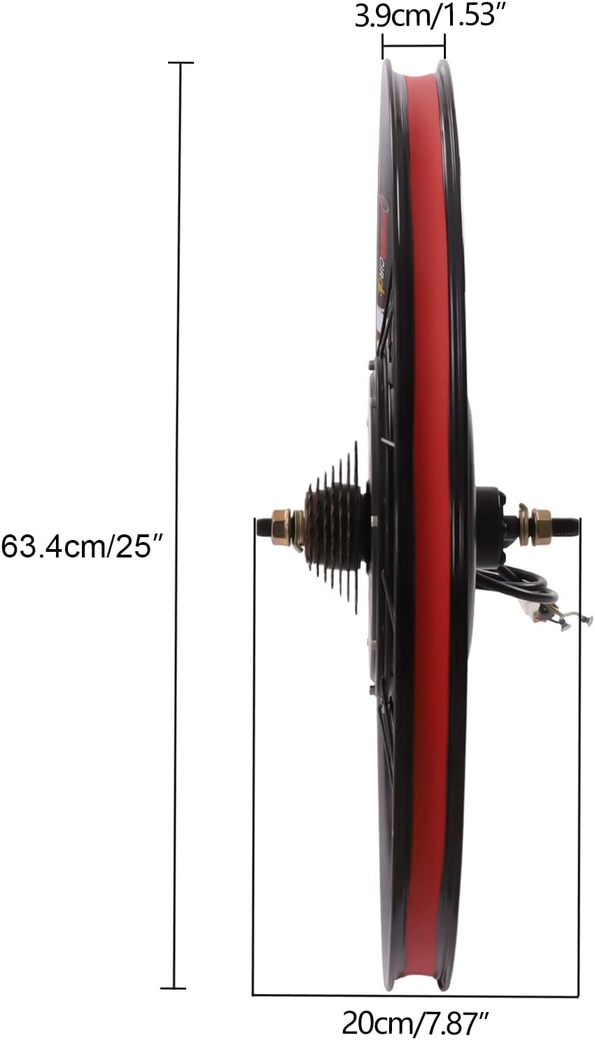 Kit motore per bicicletta elettrica da 29" a 9 velocità, kit di conversione per bici elettrica con ruota posteriore da 72 V e 2000 W, kit di conversione per bicicletta elettrica per adulti, telaio in