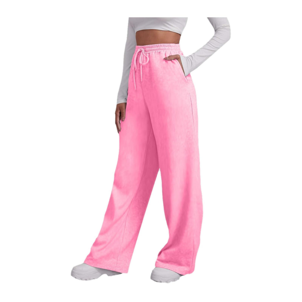 Pantaloni sportivi da donna in cotone lunghi Pantaloni della tuta con tasca Elastici Cordoncino Joggers per il tempo libero Corsa Jogging Fitness