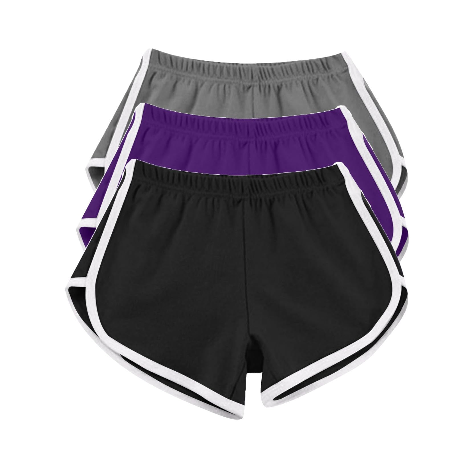 3PC Shorts per le Donne Casual Estate Sport Yoga Pantaloncini Allenamento Atletico Corsa Palestra Pantaloncini Donna Tacchi Corti