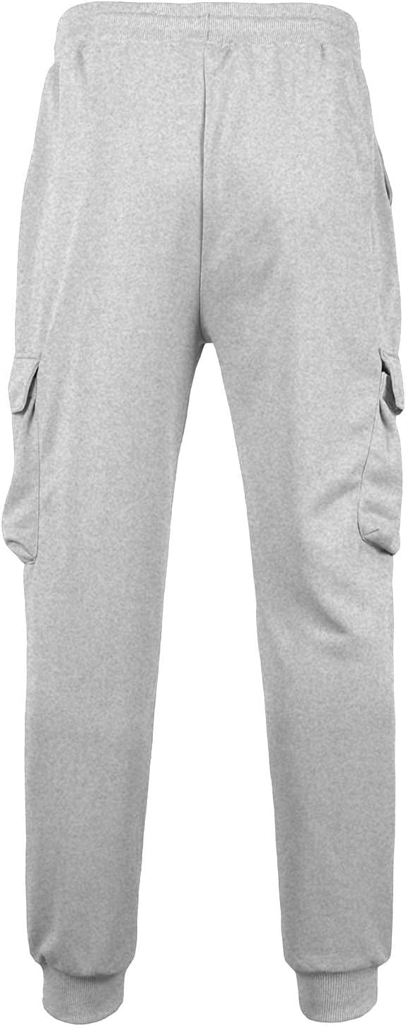 Pantaloni aderenti spessi Pantaloni Cargo da lavoro da uomo Pantaloni invernali con tasche Pantaloni da jogging con coulisse Casual e semplice tinta unita