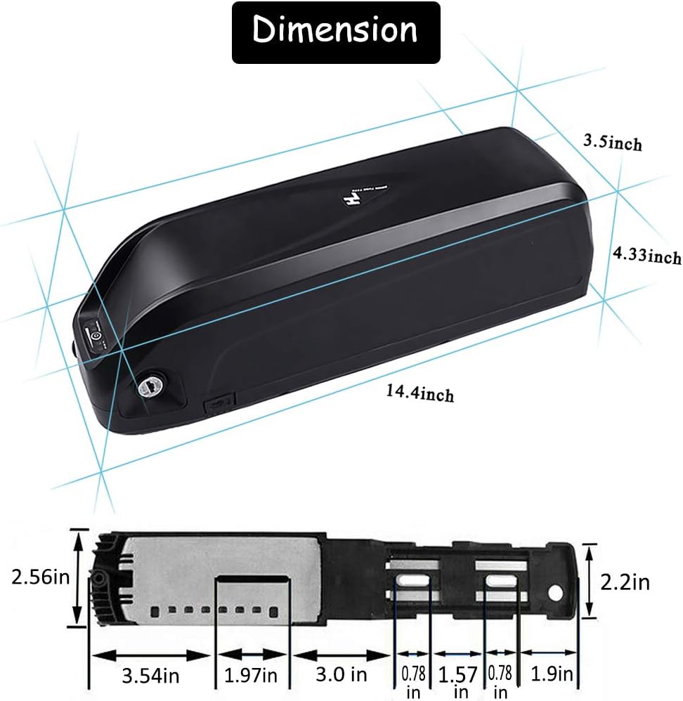 (DE Magazzino) Batteria bici elettrica 48V per motore 200W-1000W, batterie per biciclette elettriche 13Ah /batteria bici HL03