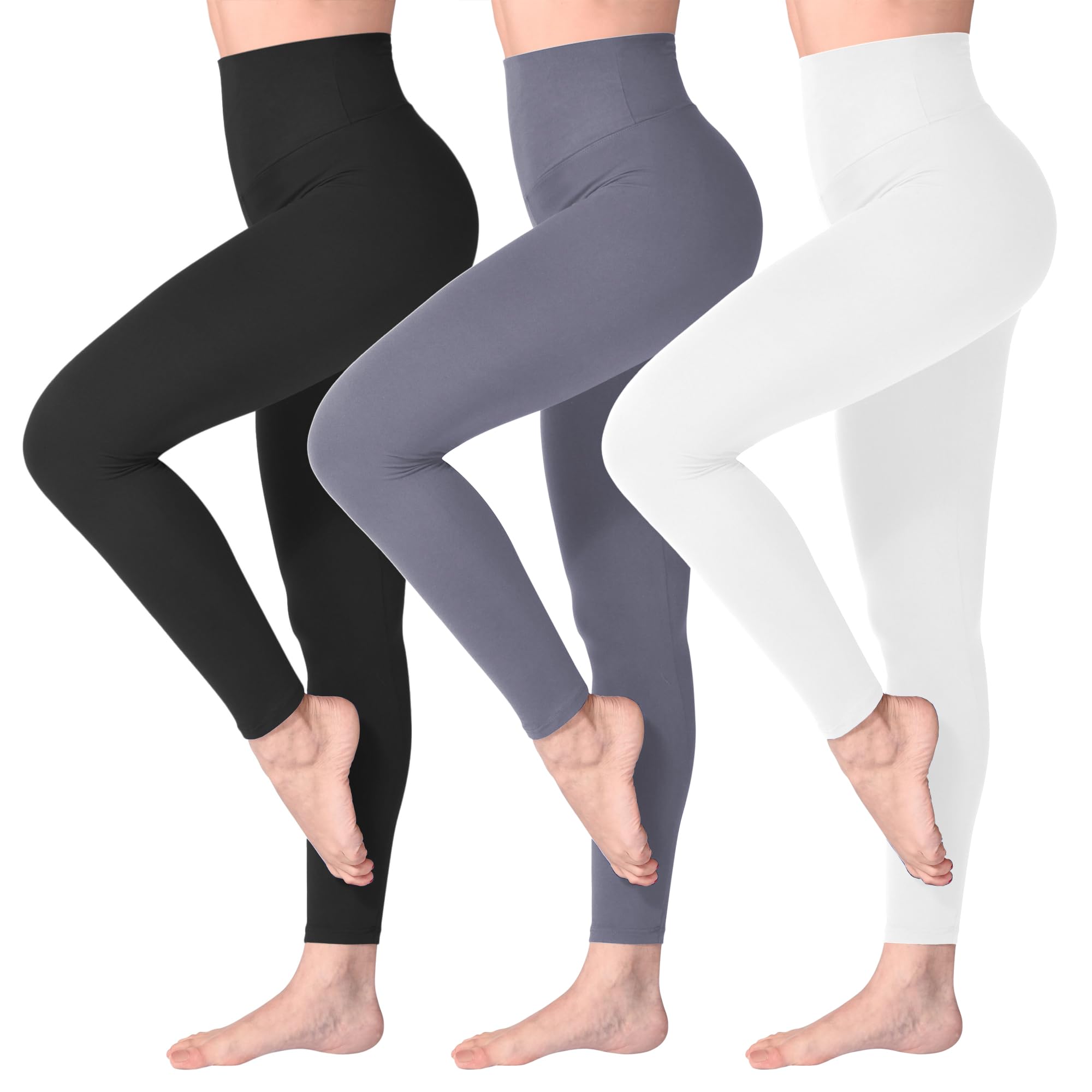 SINOPHANT Leggins Vita Alta Donna, Leggings Donna Fitness Pantaloni Yoga Controllo della Pancia Opaco Elastici Morbido per Sportivi o Casual