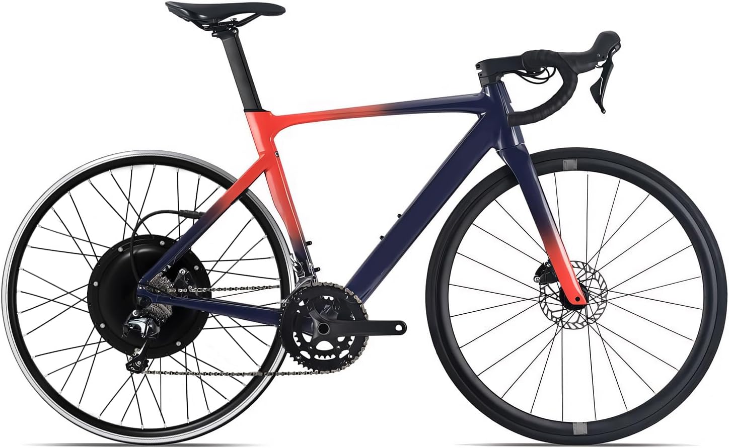 Kit di conversione per bicicletta elettrica, 26 pollici, 48 V, 1500 W, kit di conversione del motore, 55 km/h, display LCD, set di retrofit per bicicletta con 5 velocità regolabili