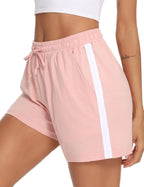 Litherday Pantaloncini Donna Estivi Cotone con Tasche Comodi Shorts Sportivi Morbidi per Casa Yoga Jogging Casual S-XXL