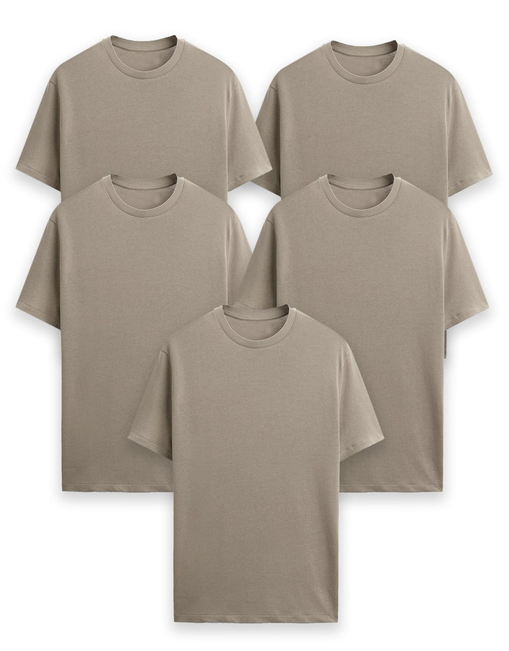 Generico T-Shirt Easy Fit, Pacco da 5 Magliette Uomo, Maniche Corte, 100% Cotone, vestibilità Regular, Unisex, Casual - Palestra - Sportivo - Urban