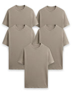 Generico T-Shirt Easy Fit, Pacco da 5 Magliette Uomo, Maniche Corte, 100% Cotone, vestibilità Regular, Unisex, Casual - Palestra - Sportivo - Urban