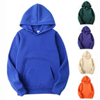 Generisch Felpa con cappuccio da uomo, 3 pezzi, con cappuccio, con tasche, in tinta unita, con cappuccio, casual, semplice e comoda