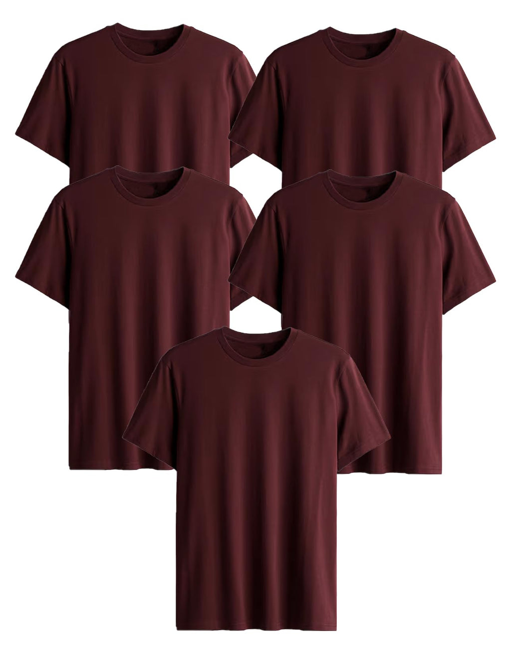 Generico T-Shirt Easy Fit, Pacco da 5 Magliette Uomo, Maniche Corte, 100% Cotone, vestibilità Regular, Unisex, Casual - Palestra - Sportivo - Urban