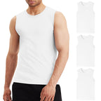 LiKing Pacco da 3/6 Canotta Uomo,100% Cotone,Tank Top Sportive Allenamento Canotte Elasticizzato Stringer Vest,Senza Maniche,con Scollo Rotondo,Casual Canotte estive Smanicato Uomo