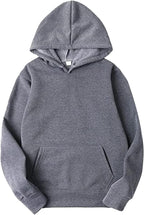 Generisch Felpa con cappuccio da uomo, 3 pezzi, con cappuccio, con tasche, in tinta unita, con cappuccio, casual, semplice e comoda