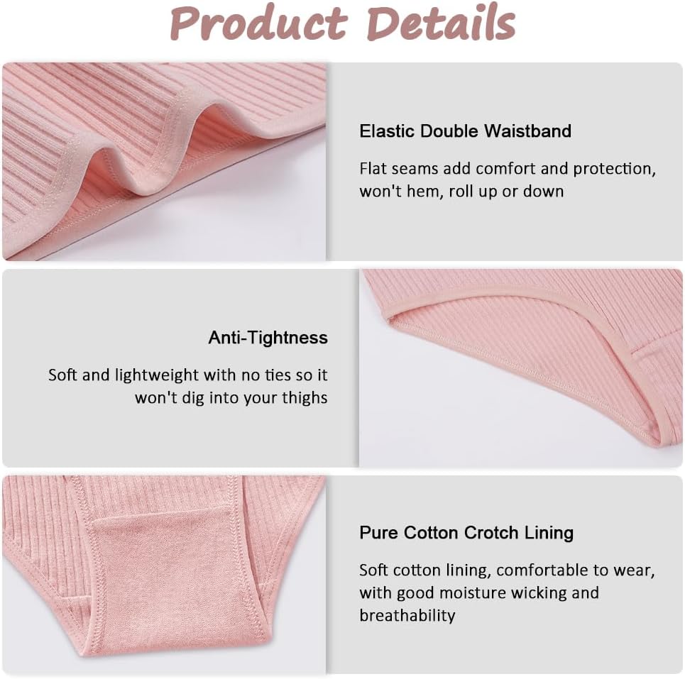 flintronic 6 Pezzi Slip Donna Cotone, Morbide e Comode Mutandine Elasticizzate in Traspirante Multipack