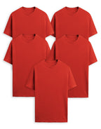 Generico T-Shirt Easy Fit, Pacco da 5 Magliette Uomo, Maniche Corte, 100% Cotone, vestibilità Regular, Unisex, Casual - Palestra - Sportivo - Urban