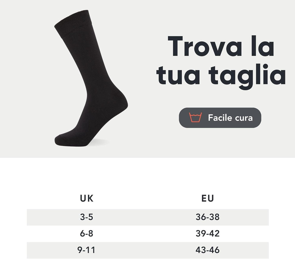 FM London confezione da 12 calzini unisex super morbidi al polpaccio - Calzini da uomo e calzini da donna con design traspirante e resistente agli odori