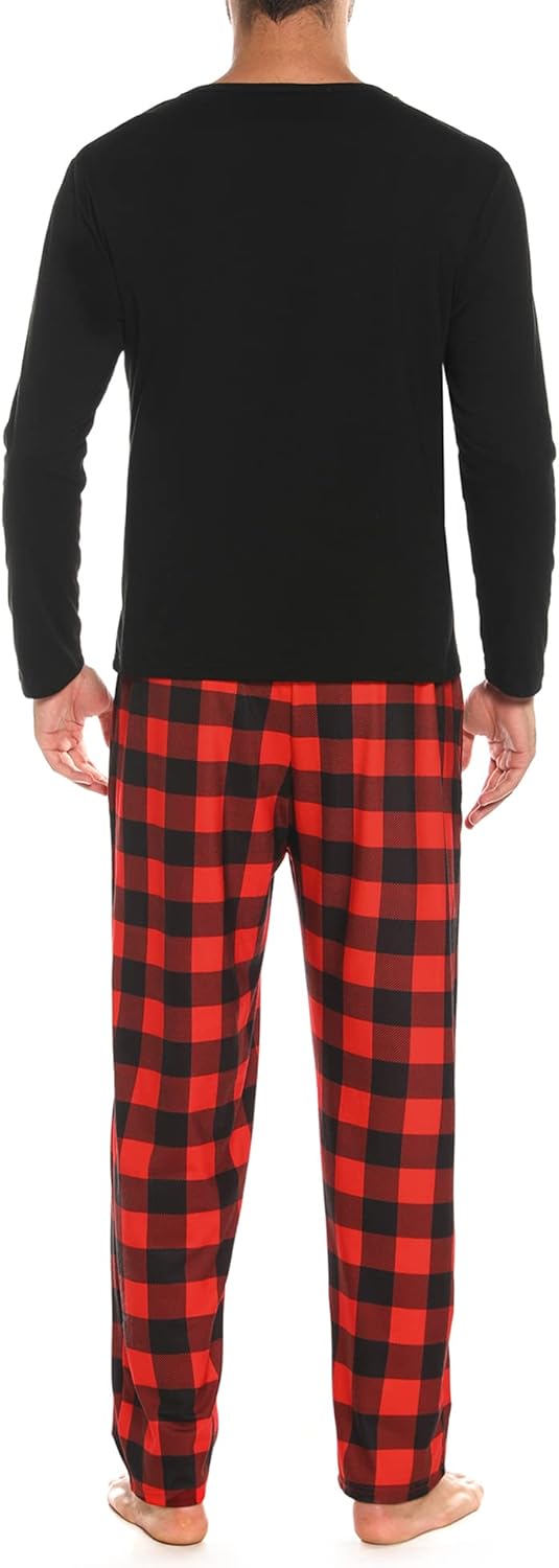 Sykooria Pigiama Uomo Invernali Pigiama Uomo Cotone Lungo Set Pigiama Caldo Pigiami da Uomo S-4XL