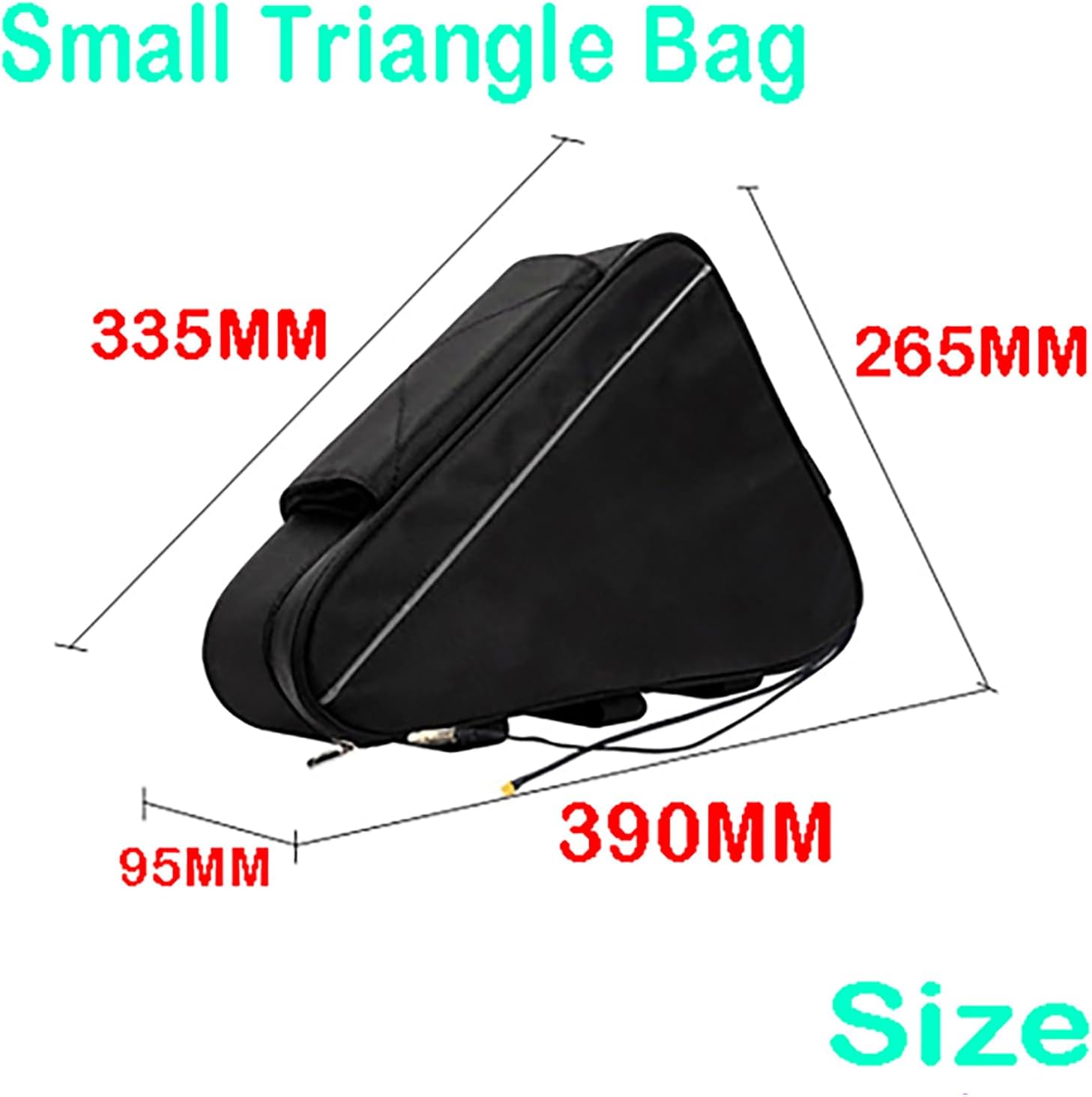 Batteria triangolare per bici elettrica, 36 V, 48 V, 52 V, 20 Ah – 30 Ah, batteria al litio con caricabatterie rapido + BMS + borsa triangolare, per motori da 0 a 2000 W, 36 V, 22,5 Ah (XT60)