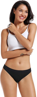 VOENXE Perizoma Mutande Donna Senza Cuciture,Slip Tanga Brasiliana Microfibra,Mutanda Taglio Laser,Seamless Women Thong,Invisibili Intimo Underwear Panties,Perizomi Vita Media Multipack,Pacco da 5