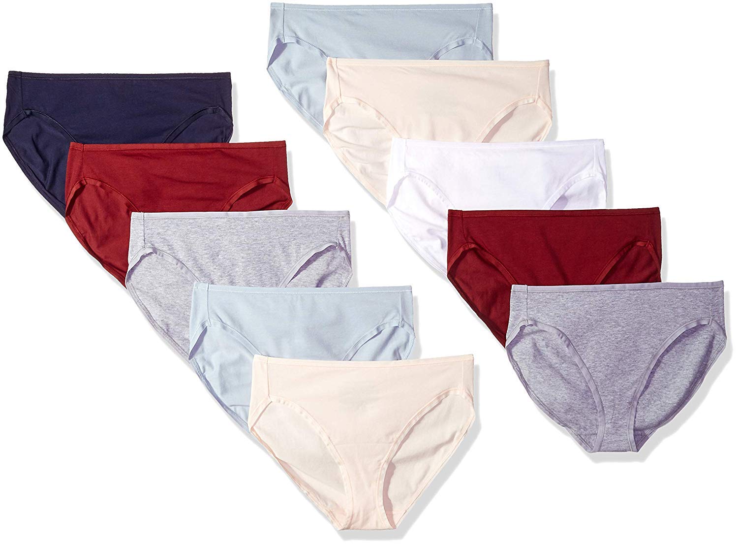 Amazon Essentials Slip Intimo A Gamba Alta in Cotone (Disponibile in Taglia Forte), Traspirante Donna, Confezioni Multiple
