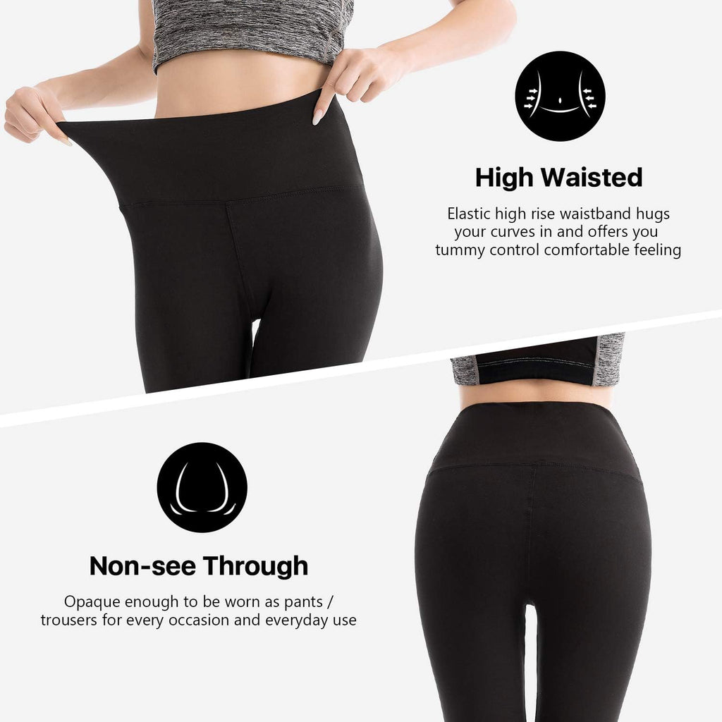 SINOPHANT Leggins Vita Alta Donna, Leggings Donna Fitness Pantaloni Yoga Controllo della Pancia Opaco Elastici Morbido per Sportivi o Casual