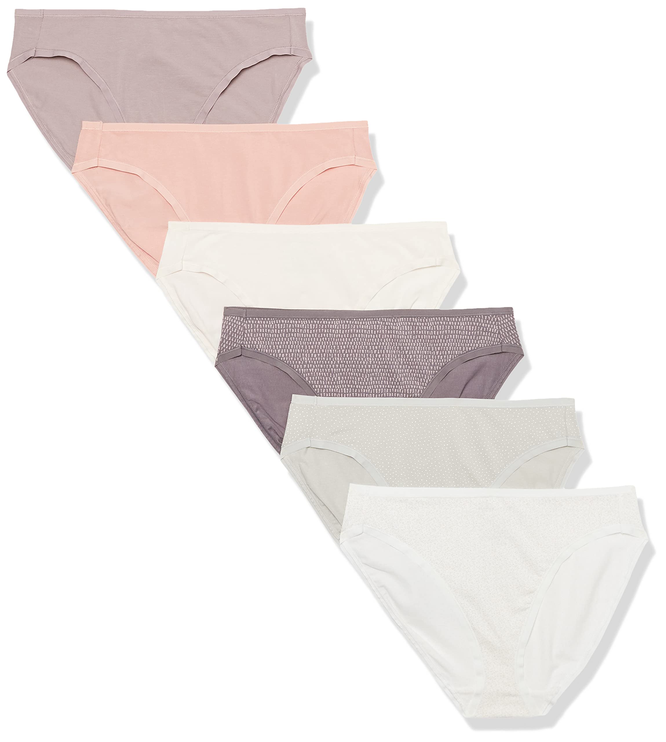 Amazon Essentials Slip Intimo A Gamba Alta in Cotone (Disponibile in Taglia Forte), Traspirante Donna, Confezioni Multiple