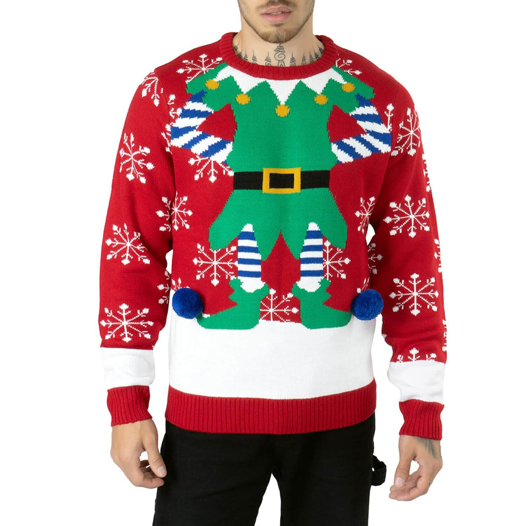 NOROZE novità Maglione Natalizio Lavorato a Maglia da Uomo | Brutti Maglioni Natalizi | Maglione Invernale da Uomo con Girocollo a Maniche Lunghe