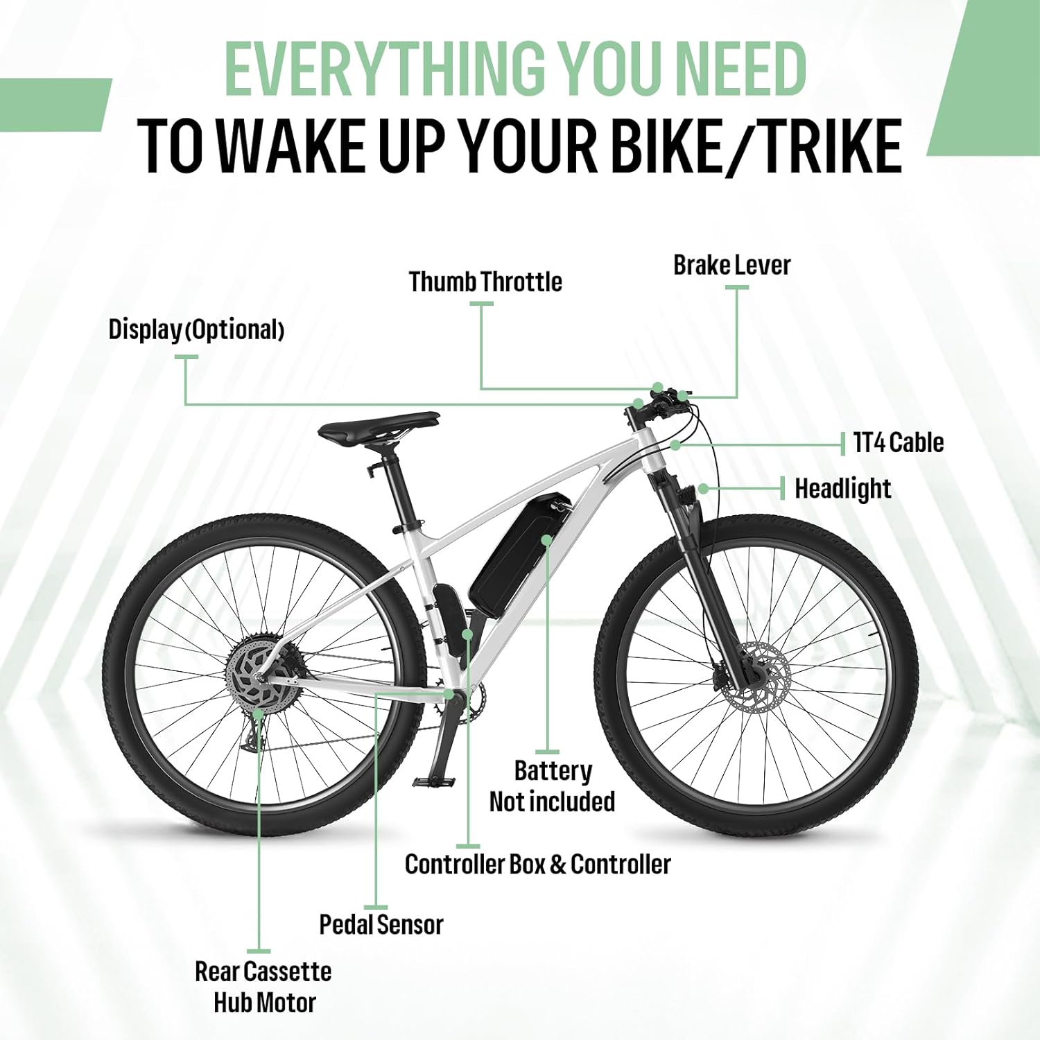 BAFANG Ruota Posteriore 500W 48V Kit Motore Bici Elettrica con Ruota da 26/27,5/28 Pollici 700C, Brushless Geared G020 per Mozzo, Kit Mozzo Posteriore con LCD Display DZ40