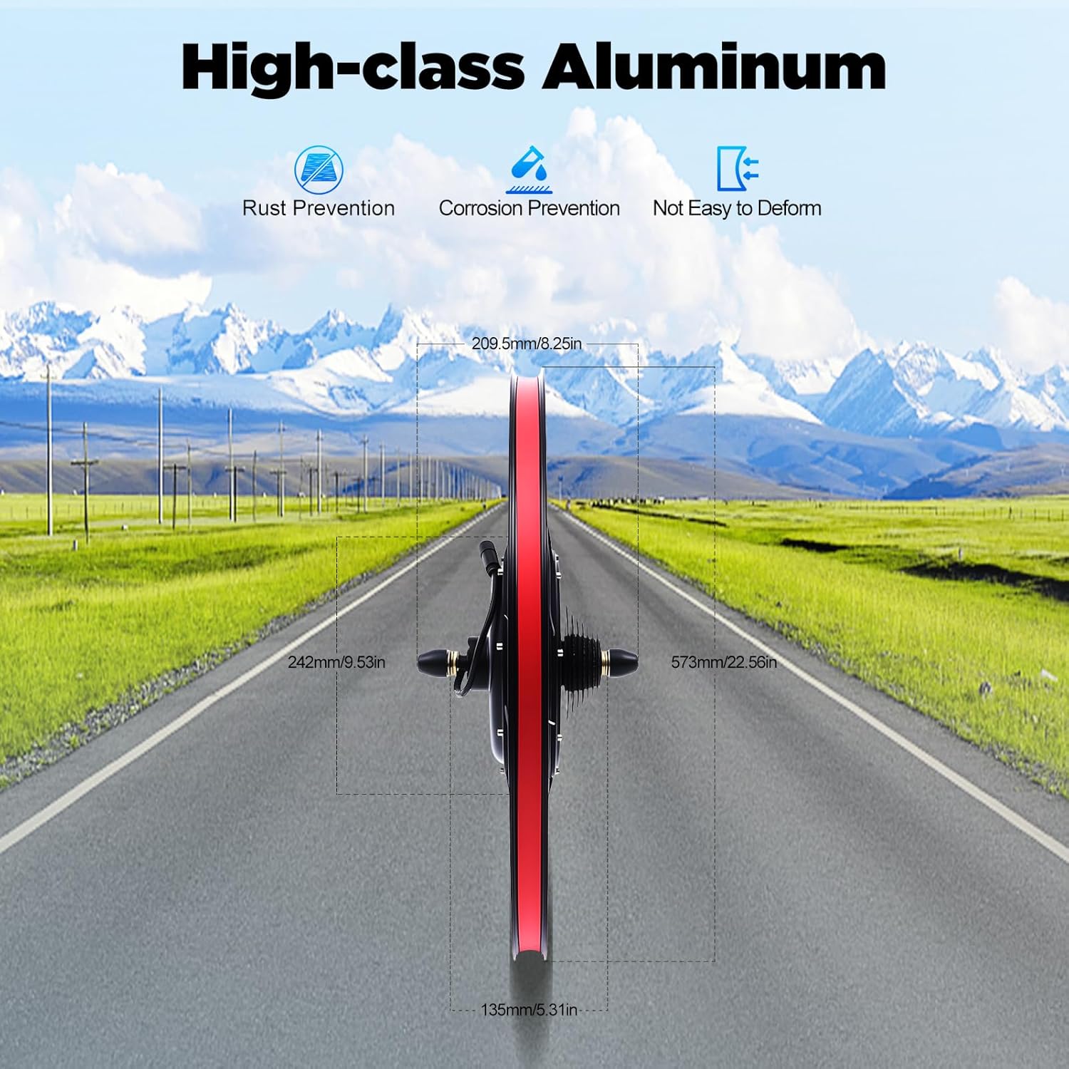 Kit di conversione per bicicletta elettrica, 26 pollici, 48 V, 1500 W, kit di conversione del motore, 55 km/h, display LCD, set di retrofit per bicicletta con 5 velocità regolabili