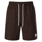 Pantaloncini Casual da Uomo Moda Estiva Sistema Tinta Unita Pantaloni Sportivi in Velluto a Coste Stile Semplice Pantalone Ginnastica