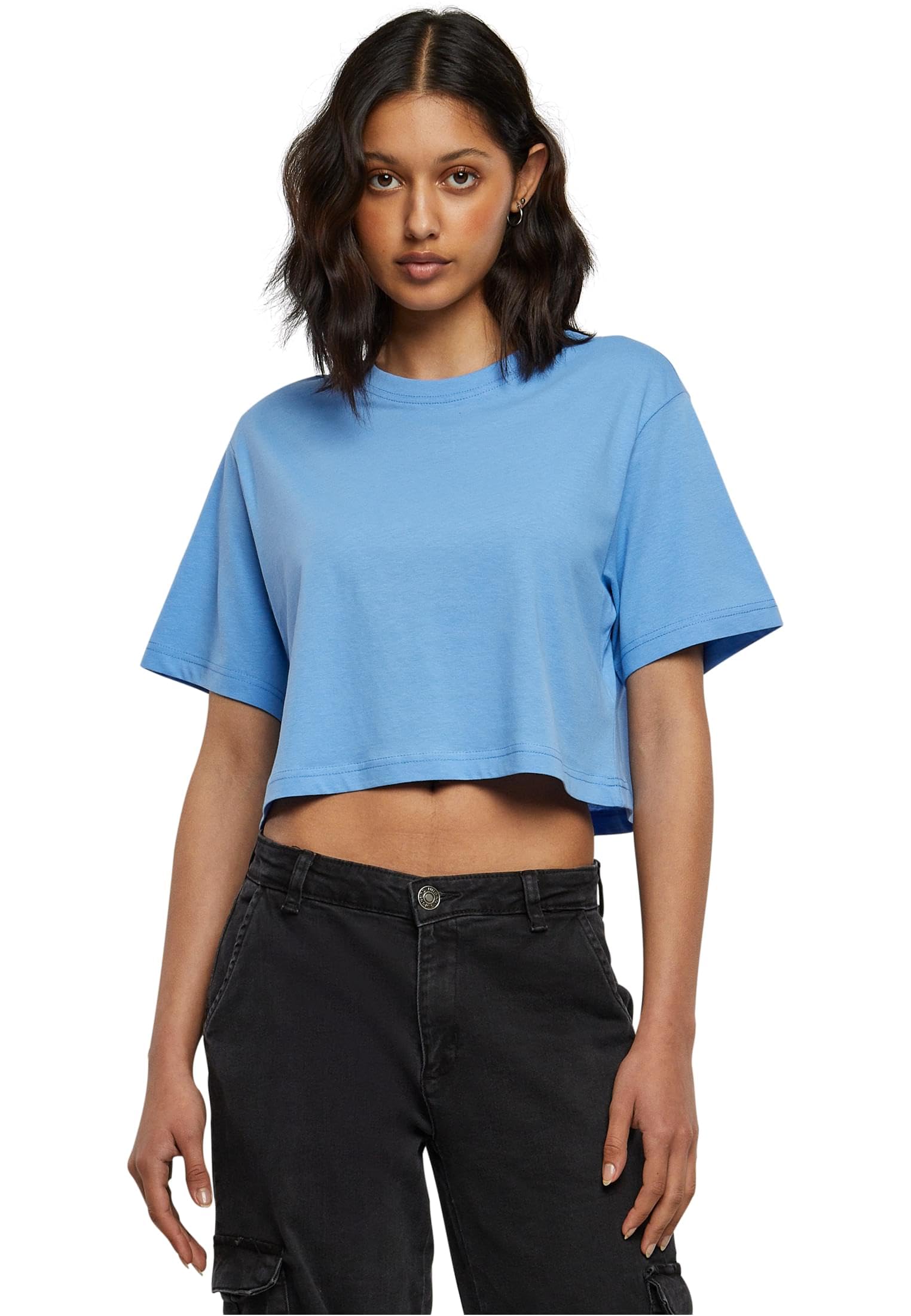 Urban Classics Ladies Short Oversized Tee Donna T-Shirt Bianco Regular