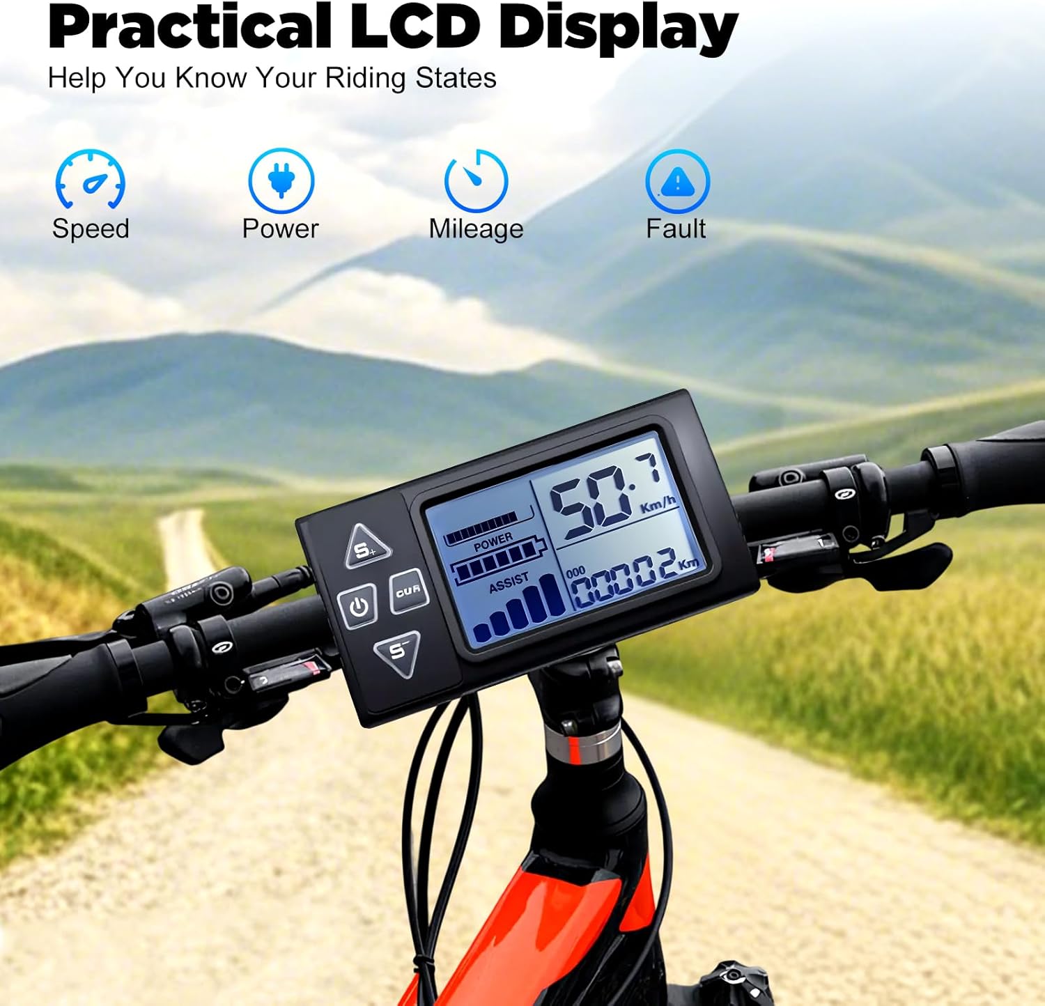 Kit di conversione Ebike da 26", 48 V, 1500 W, per bicicletta elettrica, kit di conversione per ruota posteriore, ruota anteriore