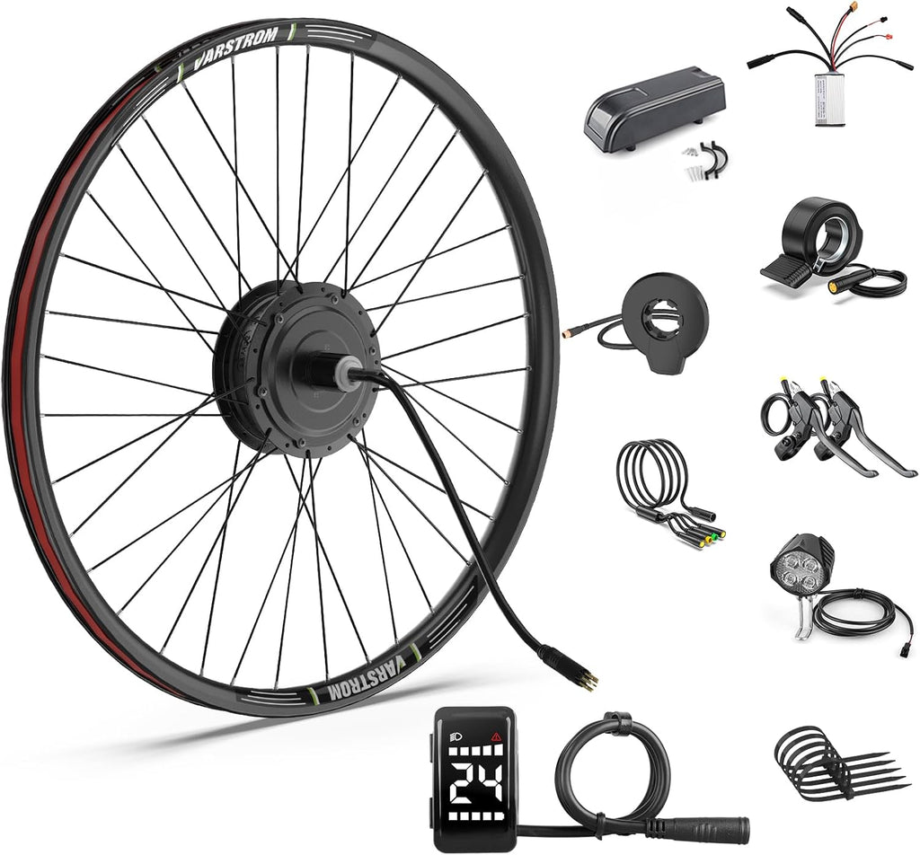 BAFANG Ruota Posteriore 500W 48V Kit Motore Bici Elettrica con Ruota da 26/27,5/28 Pollici 700C, Brushless Geared G020 per Mozzo, Kit Mozzo Posteriore con LCD Display DZ40