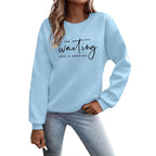 Felpa Donna - Felpa con Lettere Stampato Maniche Lunghe Girocollo Maglione Autunno Inverno Donna Lettere Stampato Comodo Casual Top Sportivo Streetwear Top