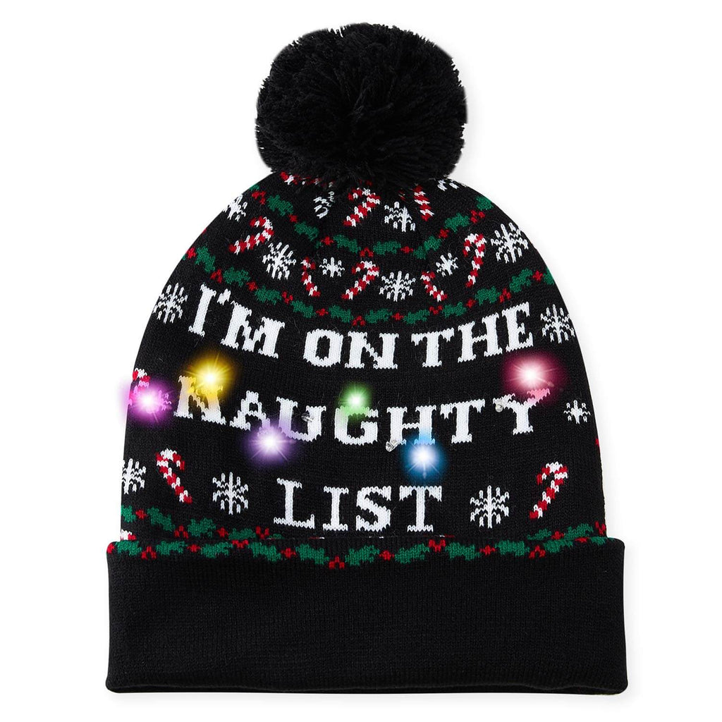 AIDEAONE LED Cappello da Festa per Maglione Brutto Illuminato a Maglia Berretti Natalizi per la Festa di Natale