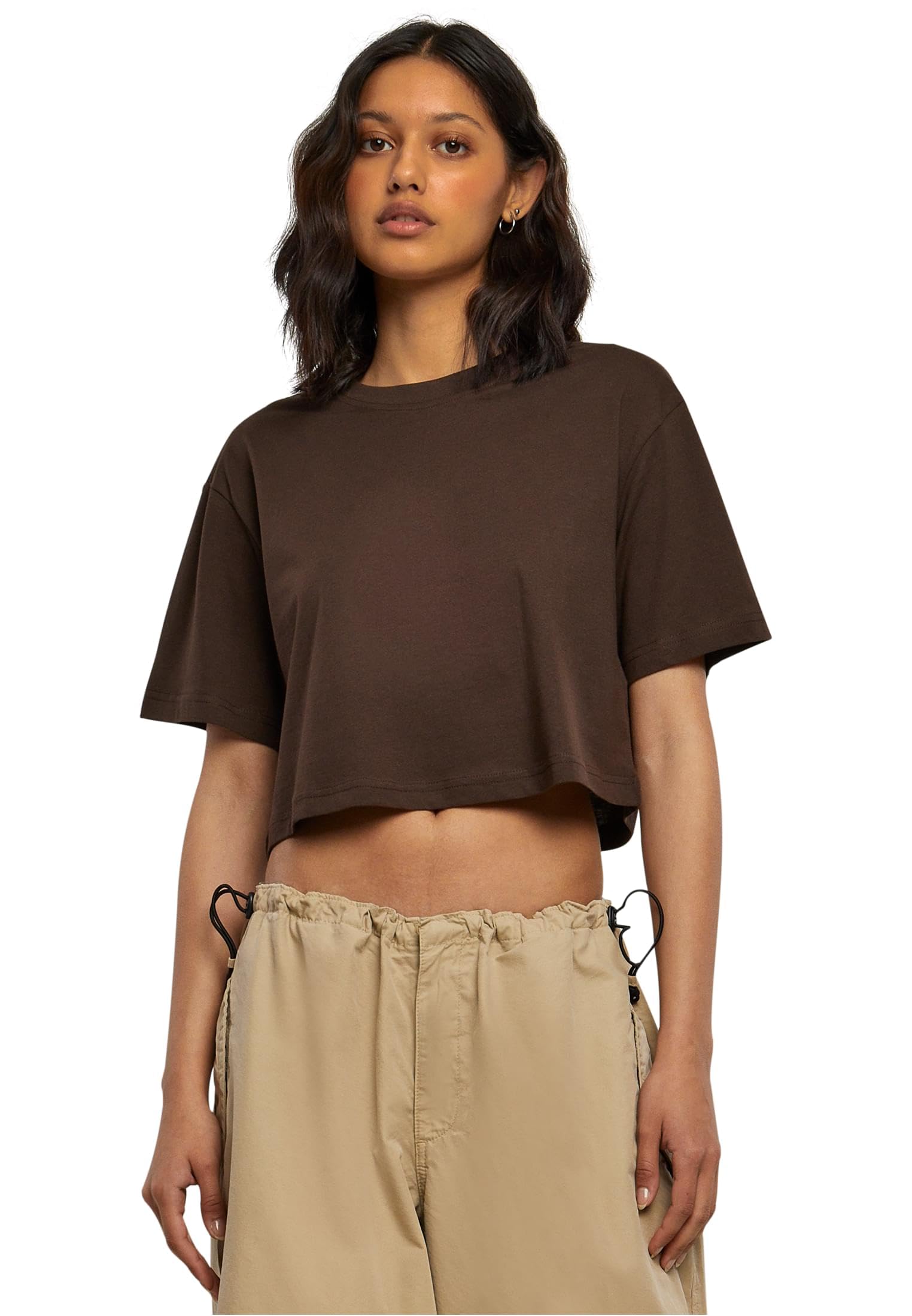 Urban Classics Ladies Short Oversized Tee Donna T-Shirt Bianco Regular