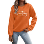 Felpa Donna - Felpa con Lettere Stampato Maniche Lunghe Girocollo Maglione Autunno Inverno Donna Lettere Stampato Comodo Casual Top Sportivo Streetwear Top