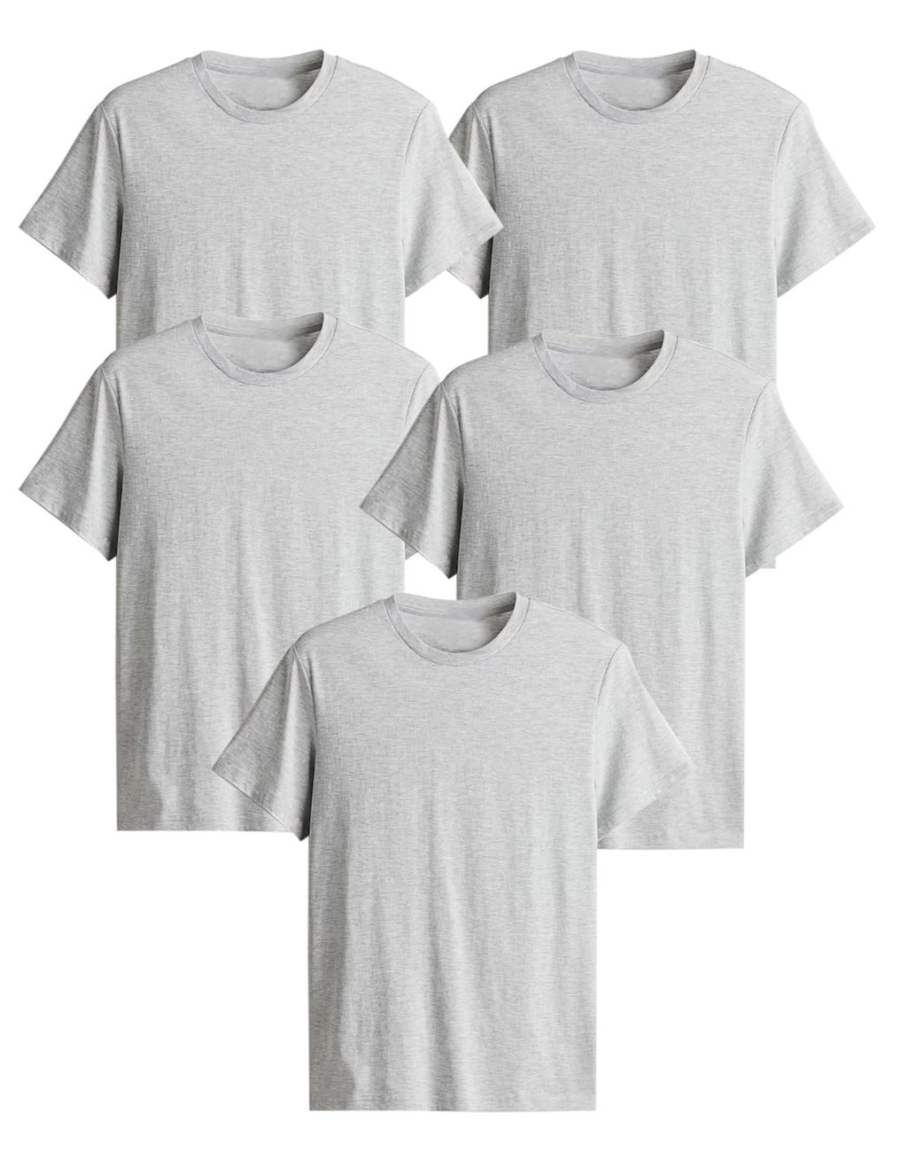 Generico T-Shirt Easy Fit, Pacco da 5 Magliette Uomo, Maniche Corte, 100% Cotone, vestibilità Regular, Unisex, Casual - Palestra - Sportivo - Urban