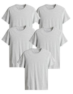 Generico T-Shirt Easy Fit, Pacco da 5 Magliette Uomo, Maniche Corte, 100% Cotone, vestibilità Regular, Unisex, Casual - Palestra - Sportivo - Urban