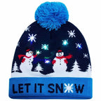 AIDEAONE LED Cappello da Festa per Maglione Brutto Illuminato a Maglia Berretti Natalizi per la Festa di Natale