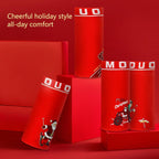 Trendy Boy Set da 4 Boxer in Cotone da Uomo – Boxer di Natale, vestibilità Regolare, Intimo Quotidiano Morbido e Traspirante