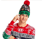 AIDEAONE LED Cappello da Festa per Maglione Brutto Illuminato a Maglia Berretti Natalizi per la Festa di Natale