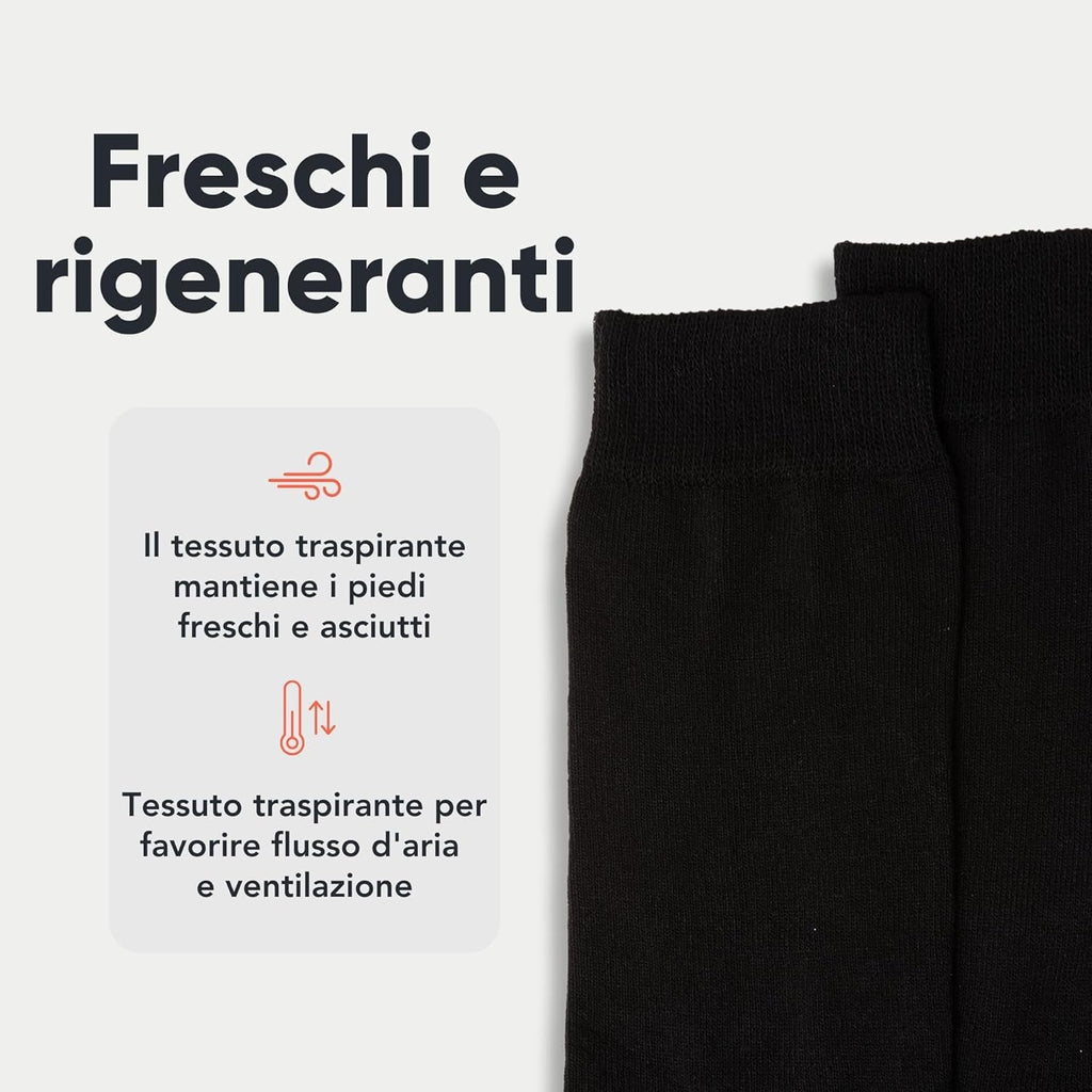 FM London confezione da 12 calzini unisex super morbidi al polpaccio - Calzini da uomo e calzini da donna con design traspirante e resistente agli odori