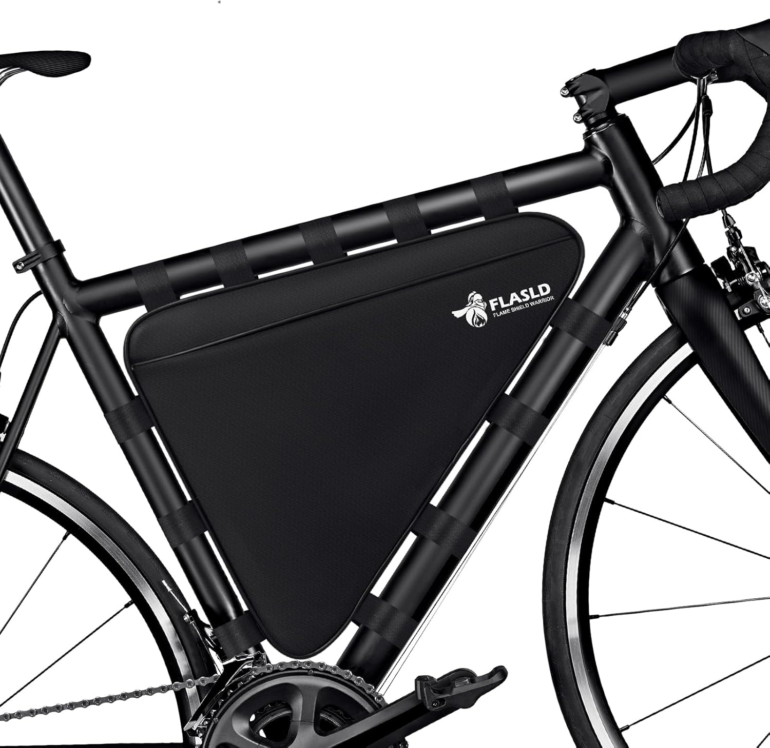 FLASLD Borsa a tracolla ignifuga per batteria di scooter elettrico, Borsa per batteria di ebike, Borsa per sella di bicicletta elettrica (Borsa da telaio triangolare - 39x34x26x8 cm)