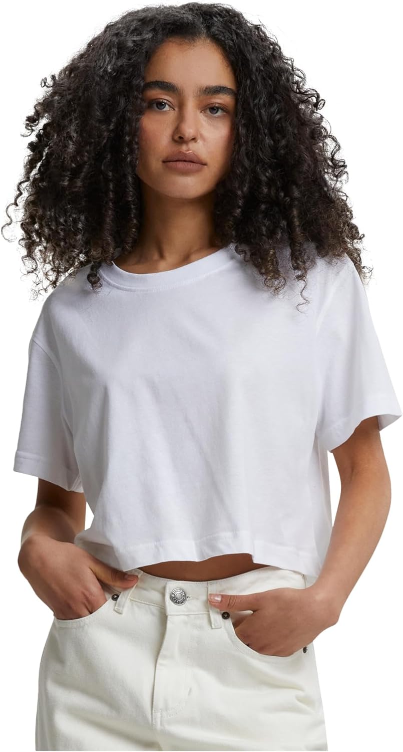 Urban Classics Ladies Short Oversized Tee Donna T-Shirt Bianco Regular