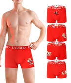 Trendy Boy Set da 4 Boxer in Cotone da Uomo – Boxer di Natale, vestibilità Regolare, Intimo Quotidiano Morbido e Traspirante