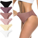 flintronic 6 Pezzi Slip Donna Cotone, Morbide e Comode Mutandine Elasticizzate in Traspirante Multipack