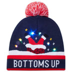 AIDEAONE LED Cappello da Festa per Maglione Brutto Illuminato a Maglia Berretti Natalizi per la Festa di Natale