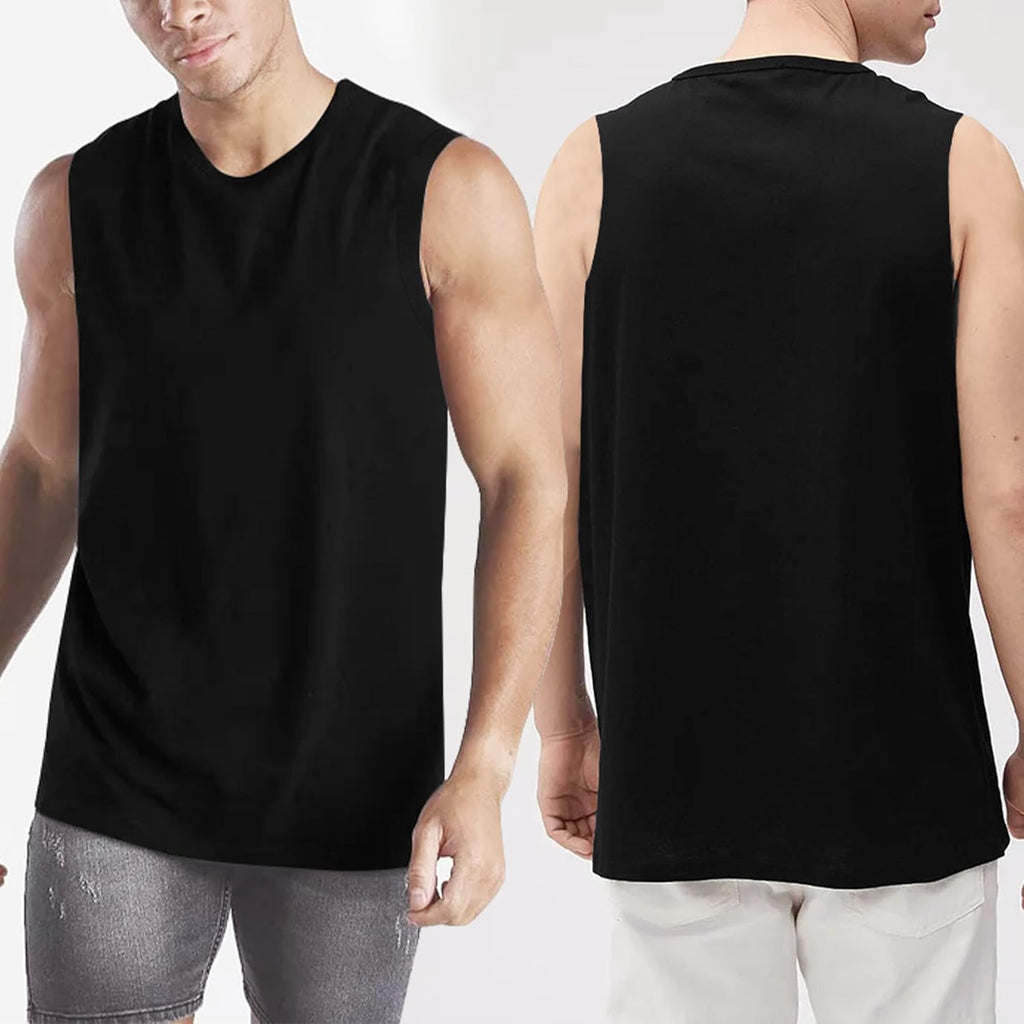 LiKing Pacco da 3/6 Canotta Uomo,100% Cotone,Tank Top Sportive Allenamento Canotte Elasticizzato Stringer Vest,Senza Maniche,con Scollo Rotondo,Casual Canotte estive Smanicato Uomo