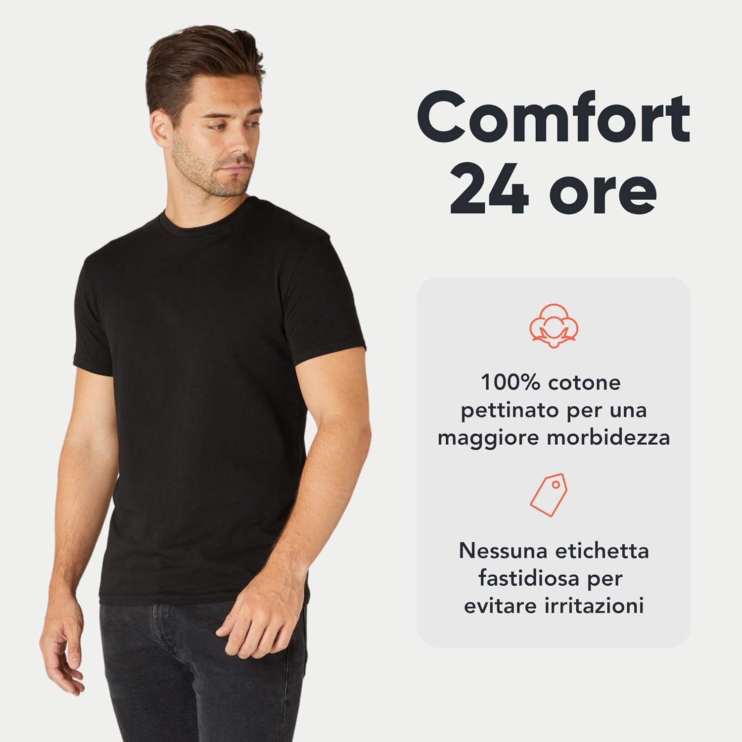 FM London Confezione da 3/5 Maglietta da Uomo - T-Shirt Premium con Design Leggermente Aderente - Maglietta Super Morbida Realizzata in Cotone 100%